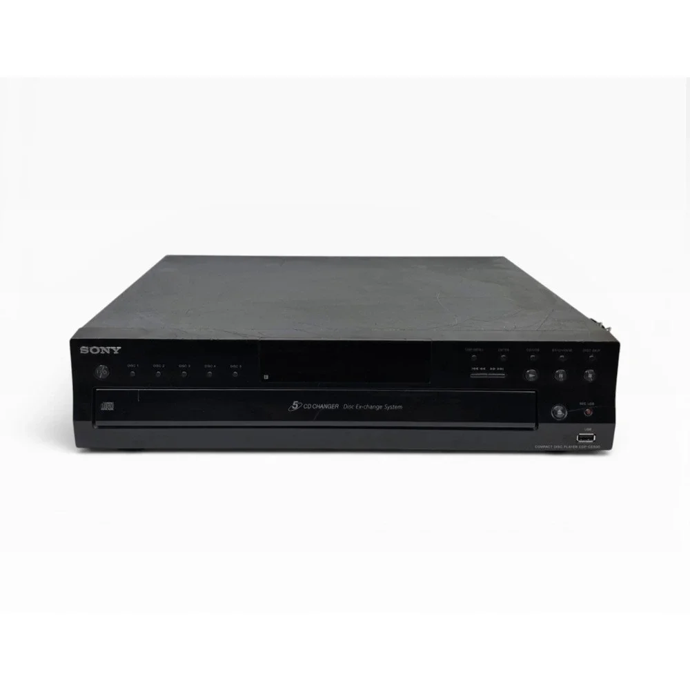 Sony CDP‑CE500 5‑Disc CD Changer USB Recording Tested Works Clean No Remote